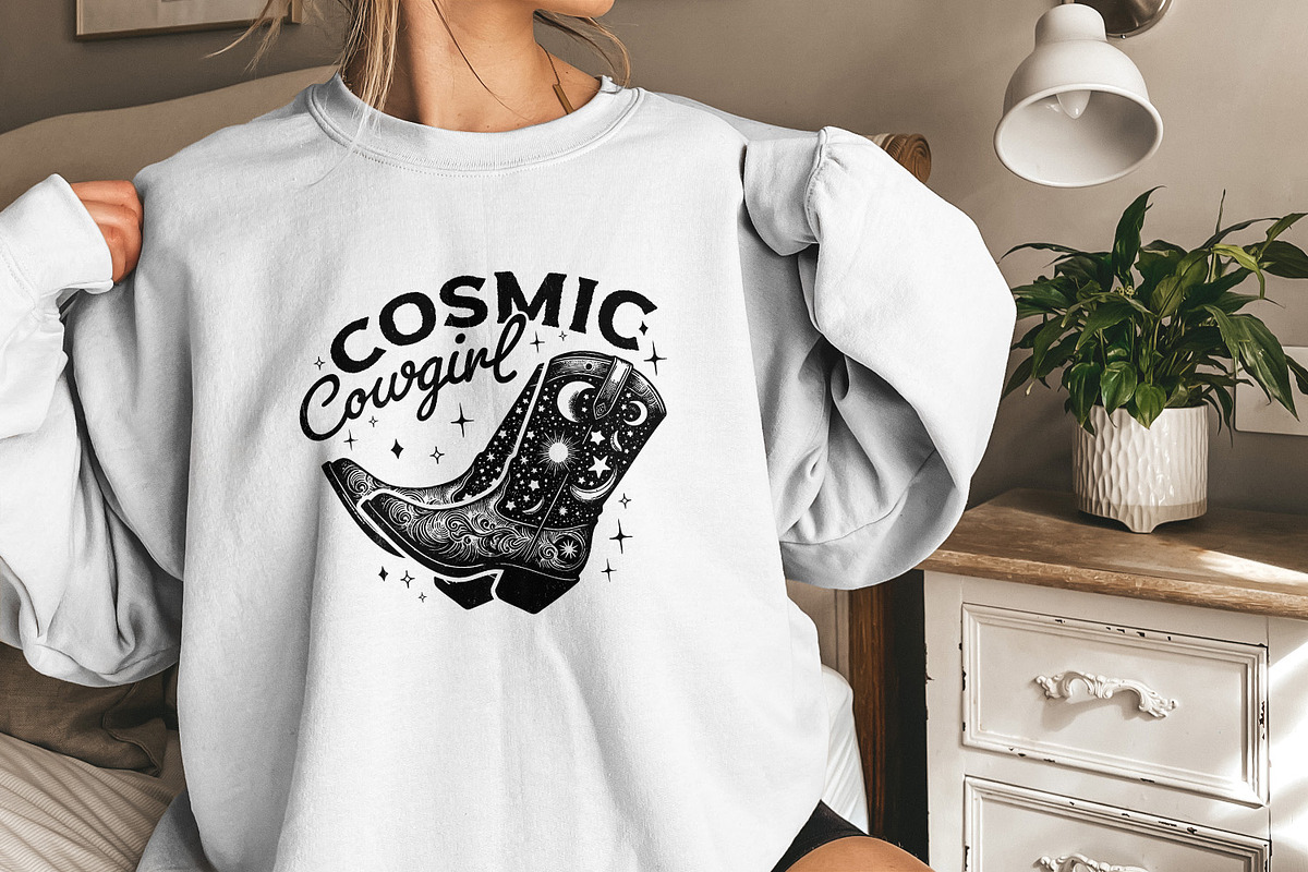 Retro Cosmic Cowgirl PNG, Western, an Illustration by SharpMarketplace (Photo 9 of 9)