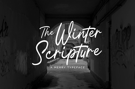A Merry Font || The Winter Scripture, a Script Font by Rochart