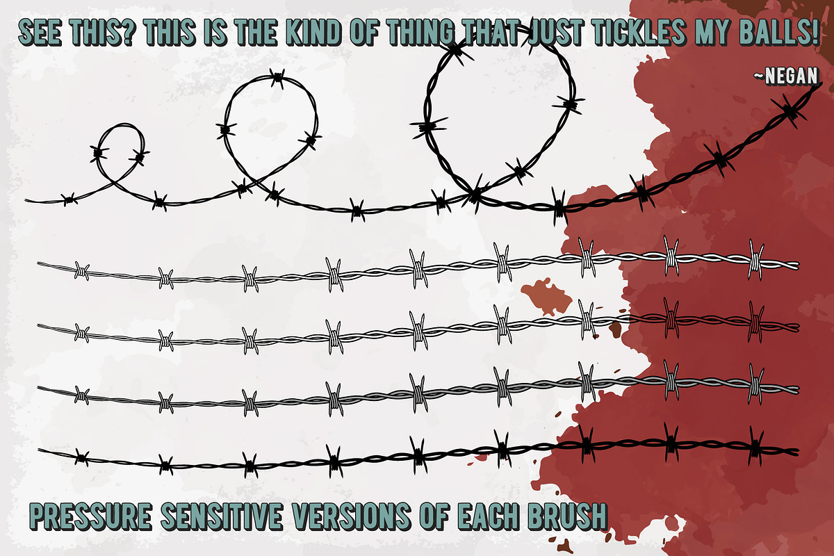 Lucille - Barbed Wire AI Brushes, a Brush Add-On by BAD TASTE (Photo 5 of 6)