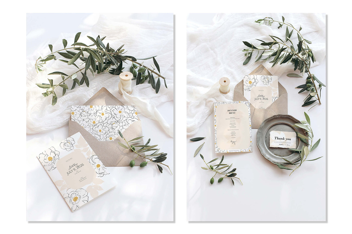 Wedding invitations bundle, an Illustration by FiorenzaMarani (Photo 8 of 15)
