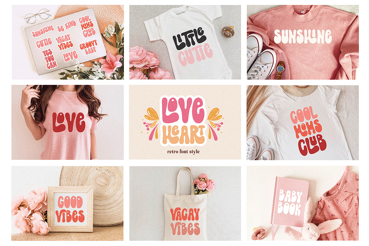 Groovy Bundle - 8 Retro Fonts, a Handwritten Font by BarcelonaShop (Photo 3 of 7)