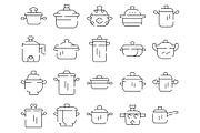 Cookware kitchen pots and pans line, an Object Graphic by pikepicture (Thumbnail 2 of 3)