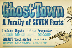 Ghost Town - old west poster font, a Slab Serif Font by Comicraft Fonts