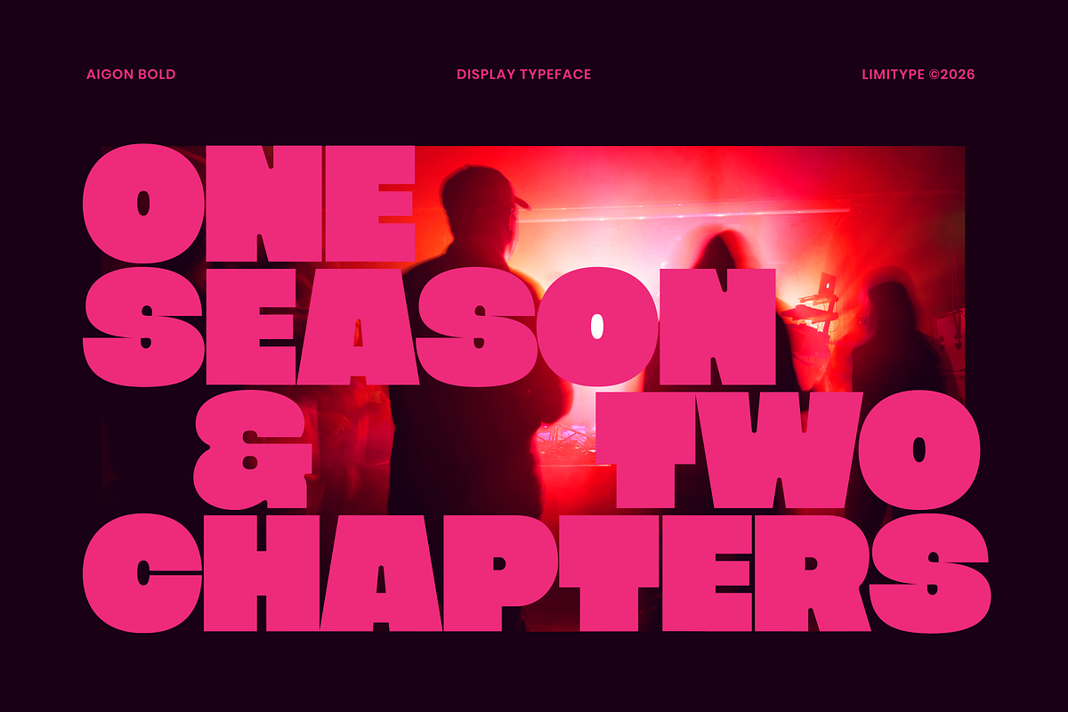 Aigon - Bold Display Font, a Sans Serif Font by limitype (Photo 7 of 14)