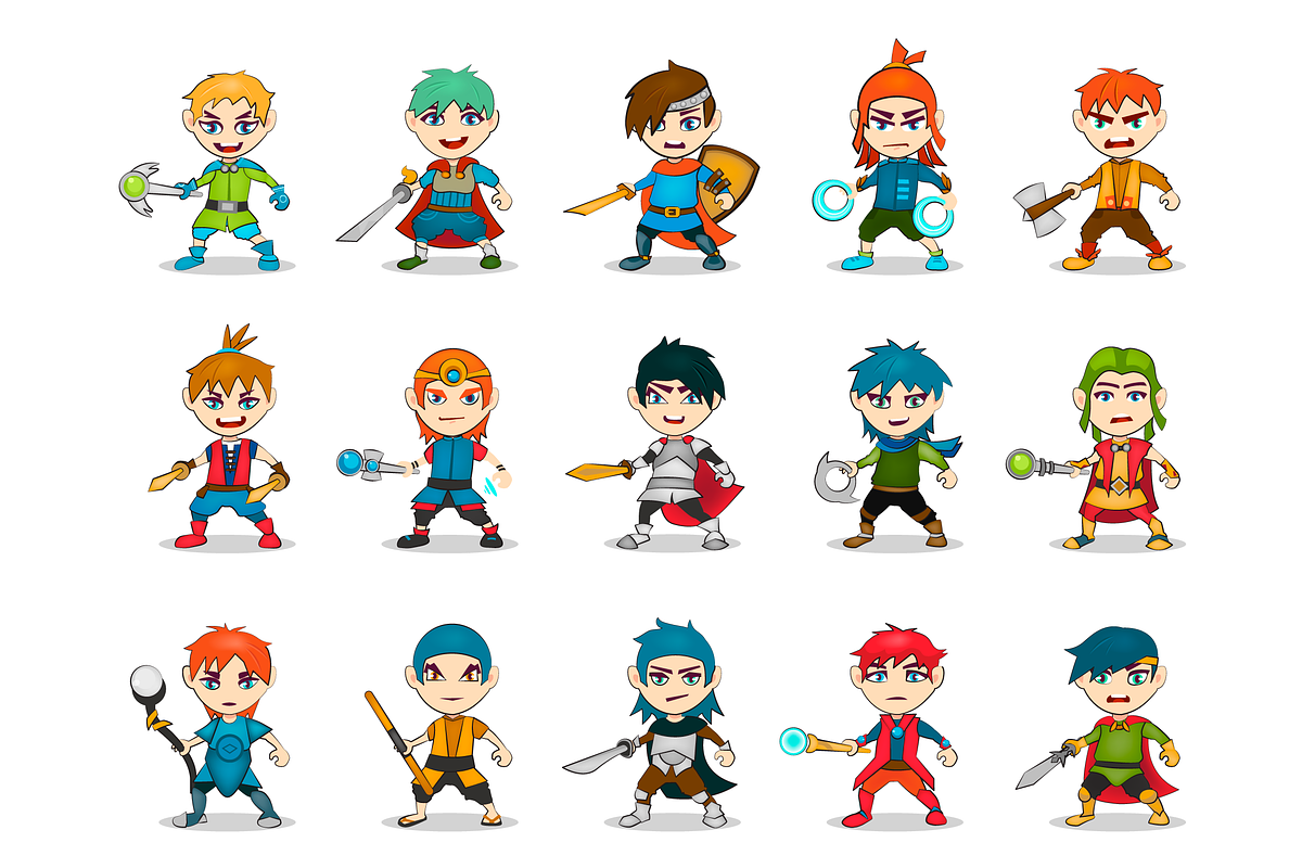 50 Game Character Illustrations, an Illustration by Flat Icons (Photo 2 of 5)