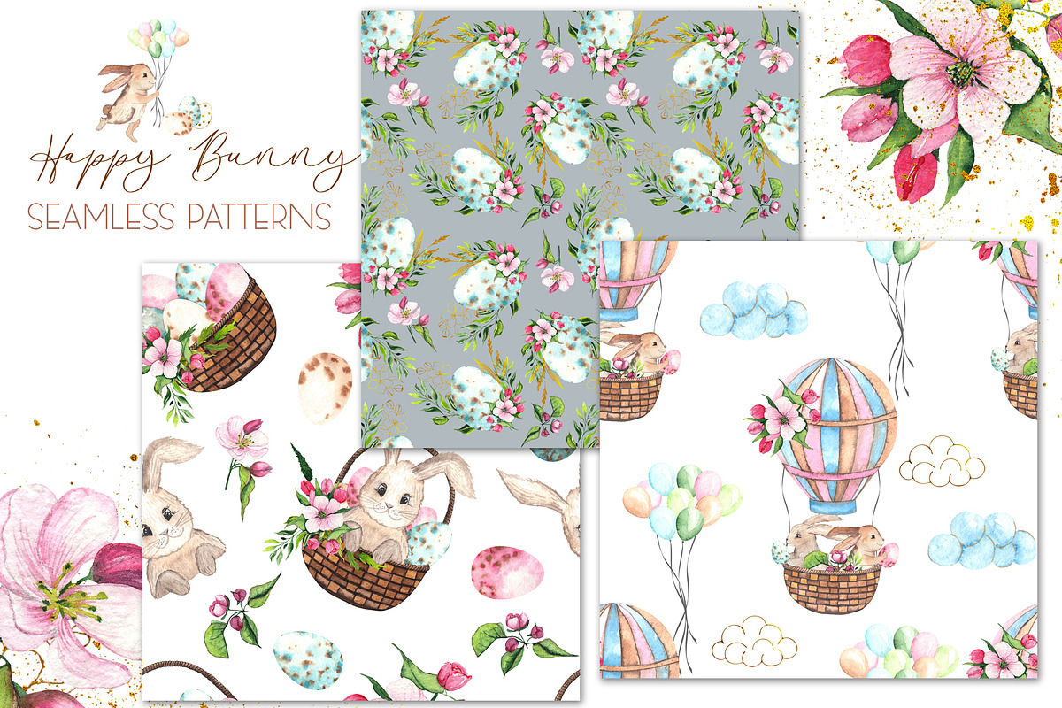 Easter Bunny. Watercolor collection, an Object Graphic by Ana-Sakuta (Photo 21 of 27)