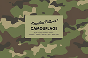 5 Camouflage Seamless Patterns, a Pattern Graphic by ThePhoton (Thumbnail 1 of 5)
