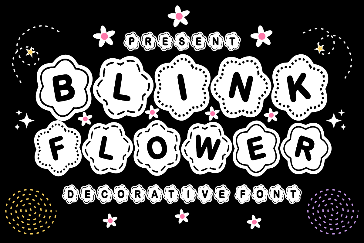 Blink Flower - Cute Floral Font, a Symbol Font by KiddoGlyphs Studio (Photo 1 of 4)