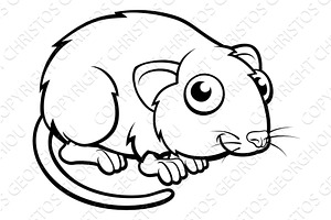 Vole Cartoon Character Animal, an Animal Illustration by Christos Georghiou