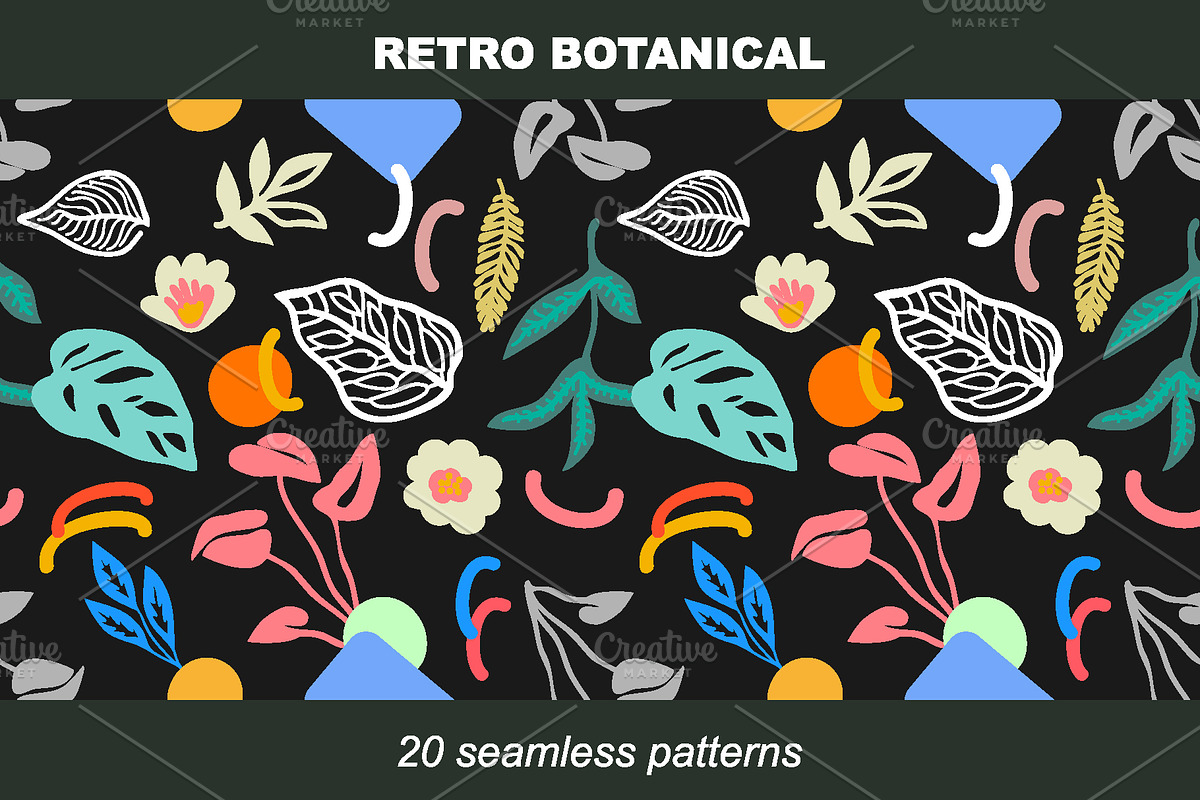 Retro Botanical, a Pattern Graphic by Svetlana Kononova (Photo 6 of 7)