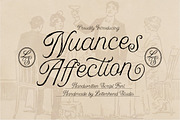 Nuances Affection Handwritten Script, a Script Font by Letterhend Studio (Thumbnail 1 of 10)