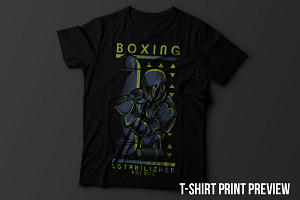 Boxing Robotic Sport Illustration