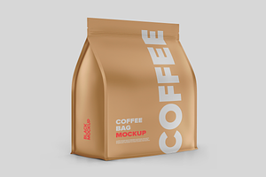 Coffee Bag Mockup. Paper