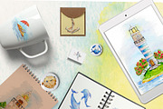 Sea watercolor adventures, an Animal Illustration by Funny-sunny (Thumbnail 15 of 16)