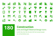 180 Material Construction Icons, a Solid Icon by Creative Stall (Thumbnail 1 of 5)