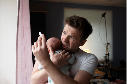 Worried oung father looking on, a Person Photo by Koldunova