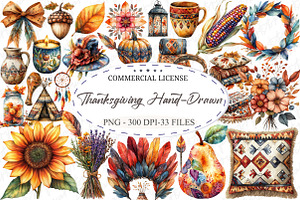 Thanksgiving Hand-Drawn Element, an Illustration by designcity5