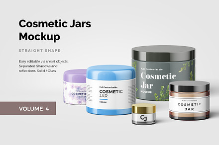 Cosmetic Jars Mockup, a Mask Mockup by Kotulsky Mockups