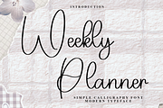 Weekly Planner, a Handwritten Font by InermediaSTUDIO (Thumbnail 1 of 8)