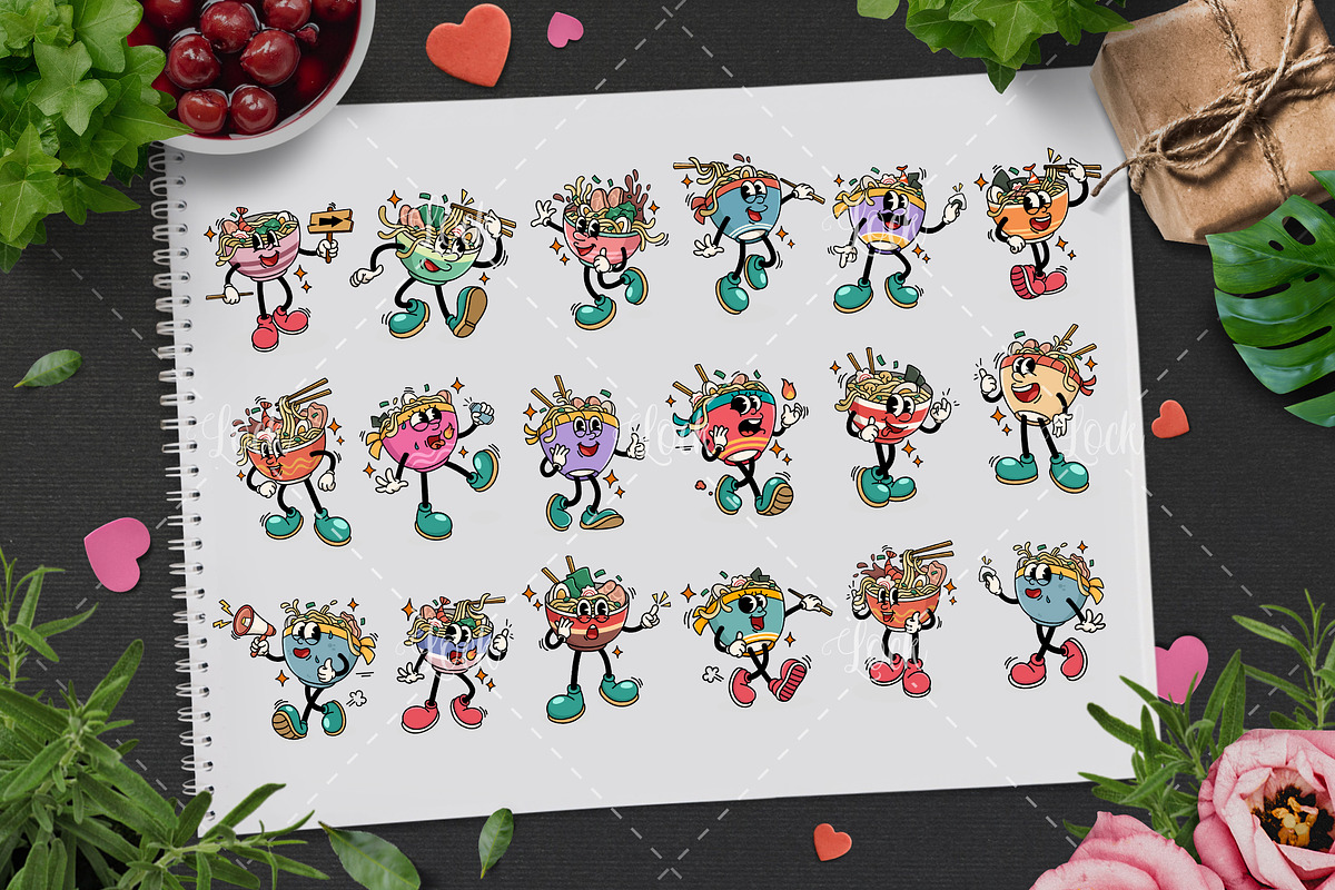 Ramen Japanese Cartoon, a Food Illustration by Allmostudio (Photo 1 of 2)