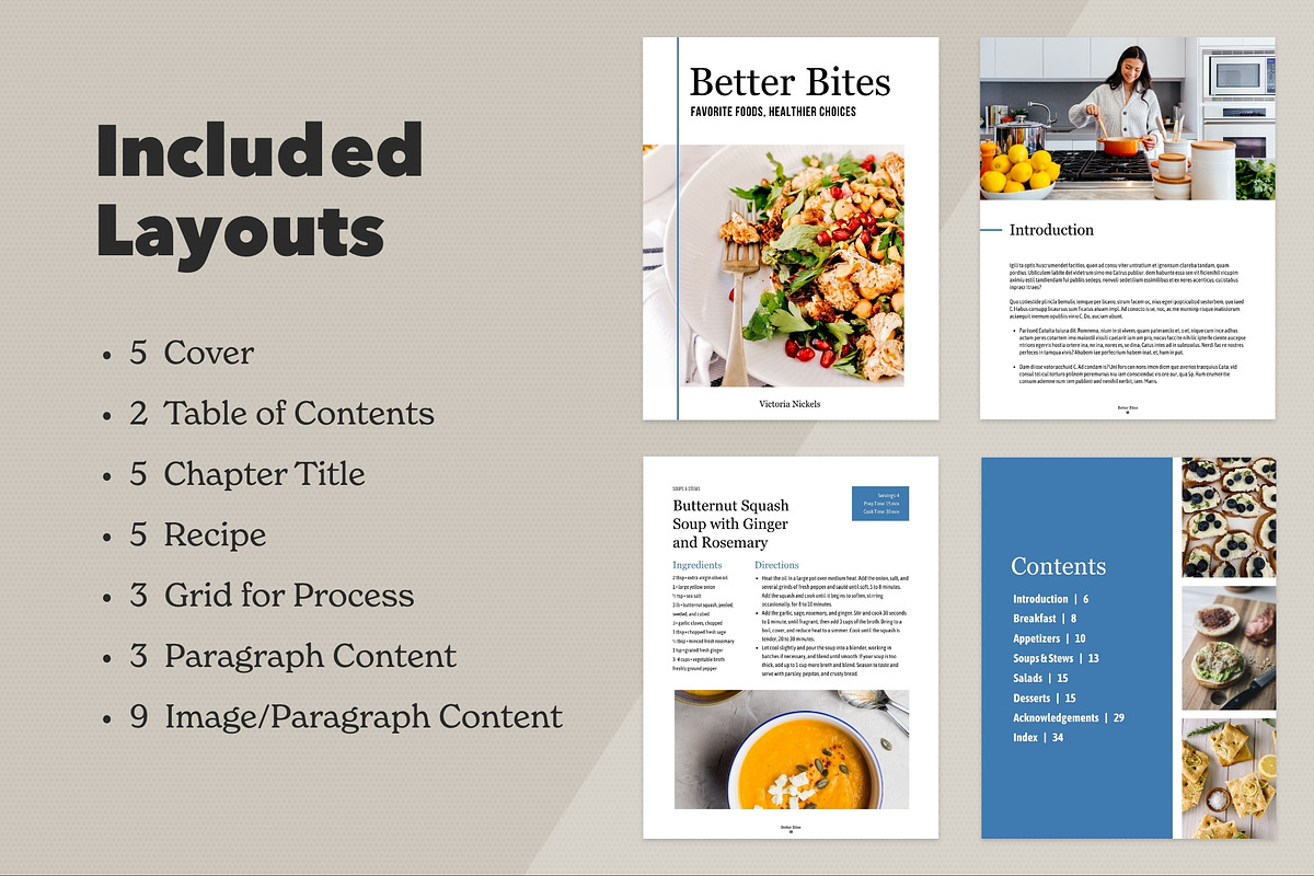 Canva Digital Cookbook Template, a Brochure Template by Dandymark (Photo 4 of 12)