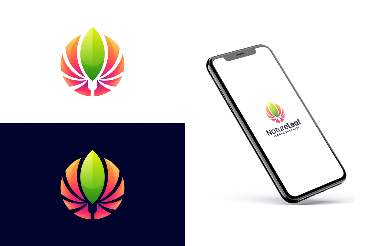 Modern Gradient Nature Leaf Logo, a Branding & Logo Template by Artnivora.Std (Photo 2 of 4)