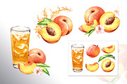 Honey Peaches. Original Watercolor, a Food Illustration by Daria Ustiugova (Thumbnail 18 of 21)