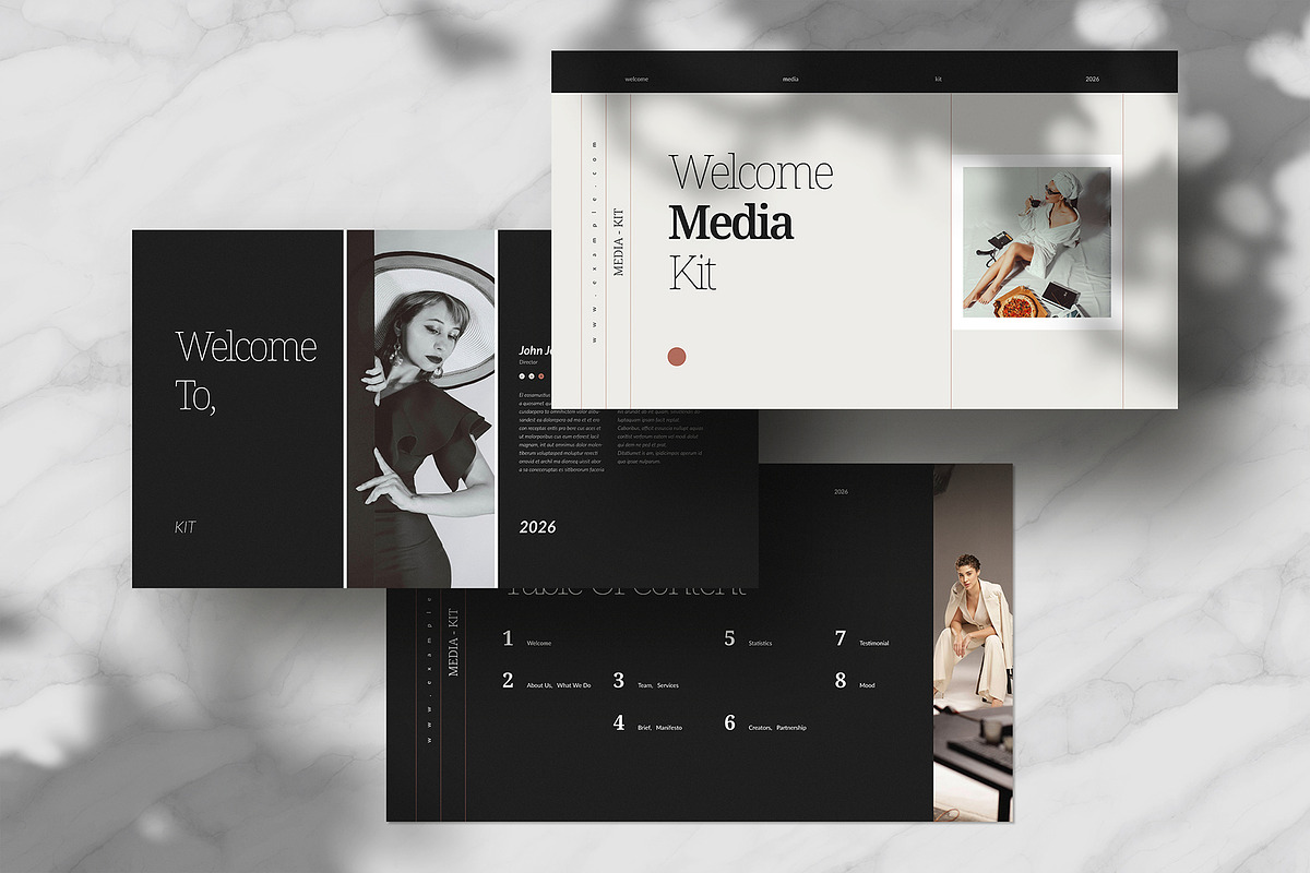 Welcome Media Kit PowerPoint, a Presentation Template by White Graphic (Photo 2 of 7)