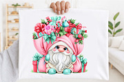 Pink Christmas Gnome Clipart Bundle, a Seasonal Illustration by SVGArt (Thumbnail 4 of 5)