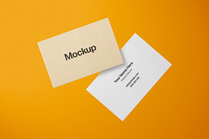 Floating Business Card Mockups