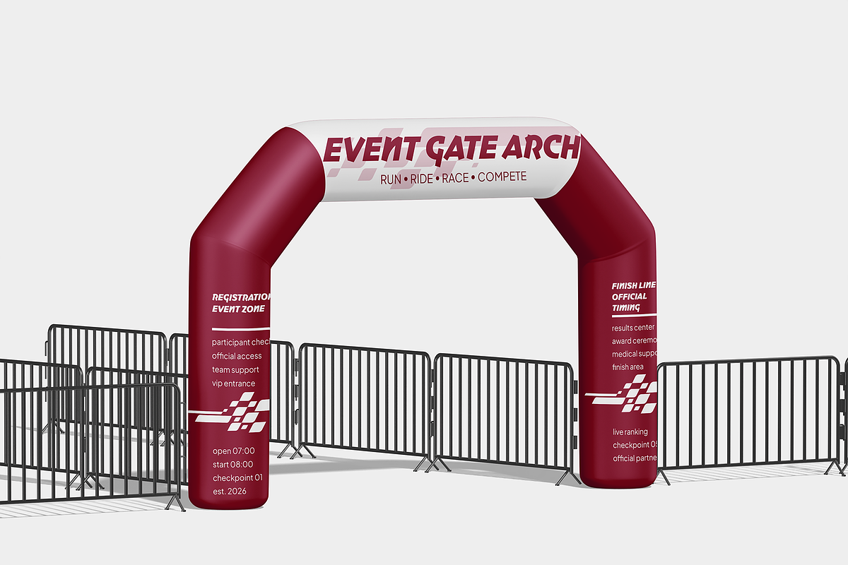 Inflatable Event Gate Arch Mockup, an Advertising Mockup by Bartama Graphic (Photo 2 of 5)