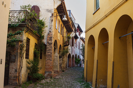 Romantic medieval towns of Italy, Old charming streets of Treviso, an Architecture Photo by Bepslabor