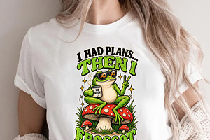 I Had Plans Then I Froggot Cute PNG