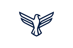 Eagle geometric bird logo icon, a Branding & Logo Template by Vectorium Studio