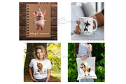 20 Whimsical Quirky Pets Clipart Set, an Animal Illustration by Art Paradise Studios (Thumbnail 3 of 8)