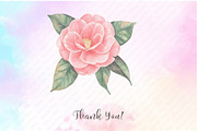 Watercolor Preppy Floral Clipart, an Illustration by Watercolor design (Thumbnail 7 of 12)