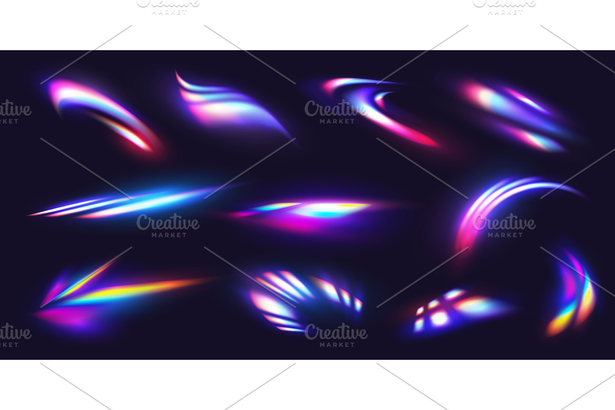 Prism light flare effect reflections, a Decorative Illustration by Buch&Bee