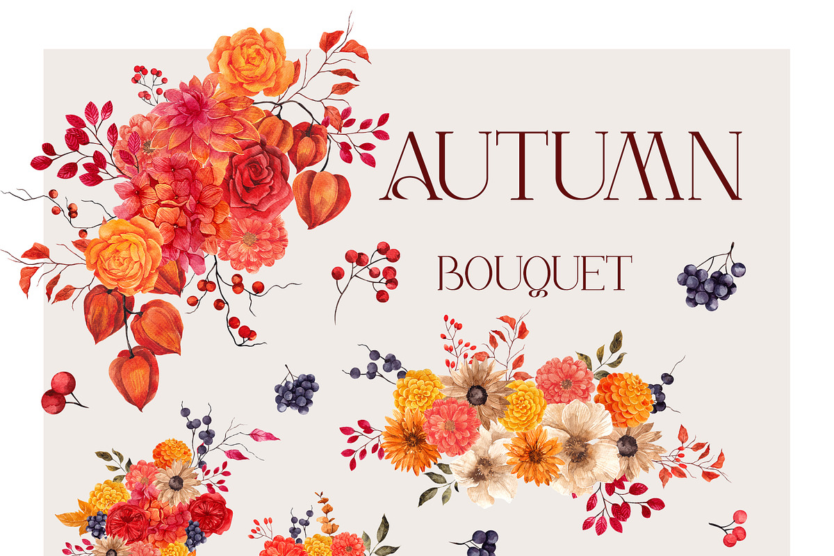 AUTUMN. Hand draw watercolor, an Object Graphic by ma_i_vi (Photo 4 of 14)