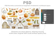 Autumn rustic watercolor - Fall set, an Illustration by Alisles (Thumbnail 10 of 12)