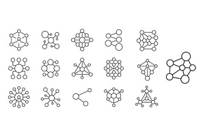 Network connect icons, a Technology Illustration by Vector Tradition