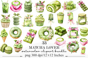 Matcha Lover Clipart PNG, an Illustration by Designking