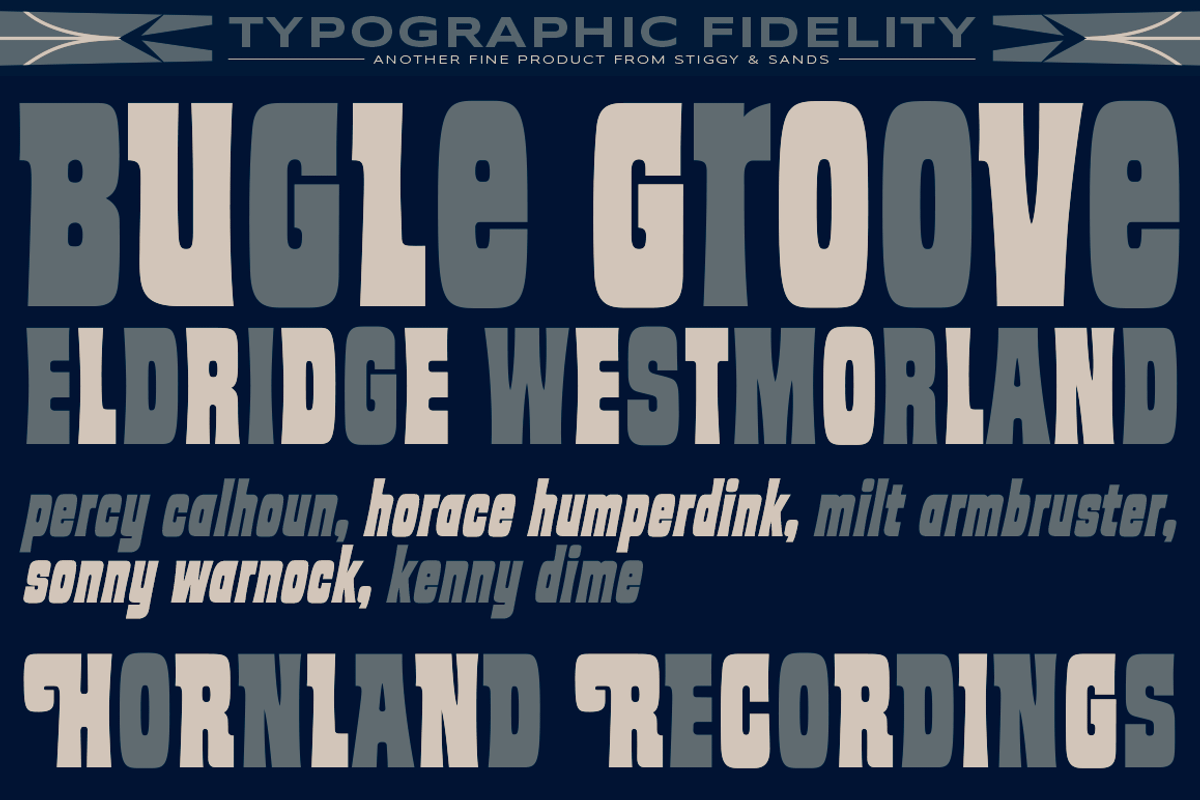 Bugleboy Family, a Sans Serif Font by Stiggy & Sands (Photo 2 of 5)