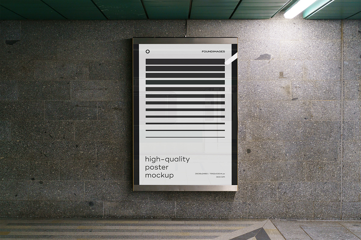 Subway Poster Mockup Bundle Metro, an Advertising Mockup by FoundImages (Photo 20 of 61)