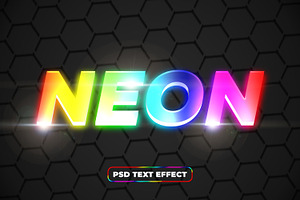 Glow Neon Editable Text Effect