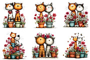 Spring Flower Pot Nursery Cat Clipar, an Illustration by CraftArtStudio (Thumbnail 5 of 6)