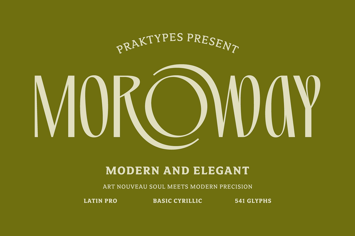 PRAK Moroway - Luxury Display Font, a Sans Serif Font by Healltica.std (Photo 1 of 24)