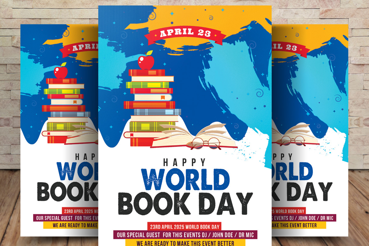 Customizable World Book Day Flyer, a Graphic by graphicforest (Photo 1 of 3)