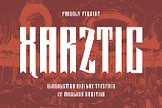 Xarztic Blackletter Display Typeface, a Blackletter Font by Maulana Creative (Thumbnail 1 of 7)
