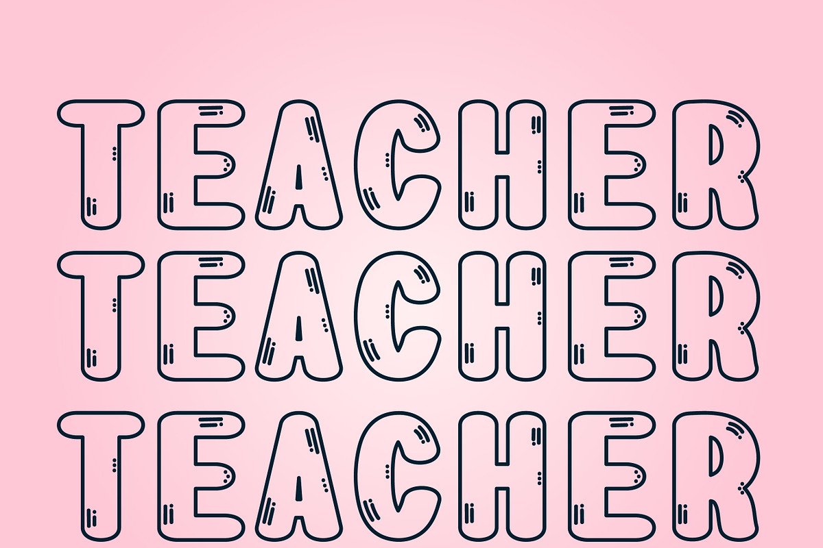 Bubble Outline Decorative font, a Serif Font by MaxArt Foundry (Photo 4 of 5)