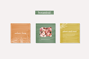 Botanical Instagram Templates, a Social Media Template by CreativeWilderness (Thumbnail 6 of 9)